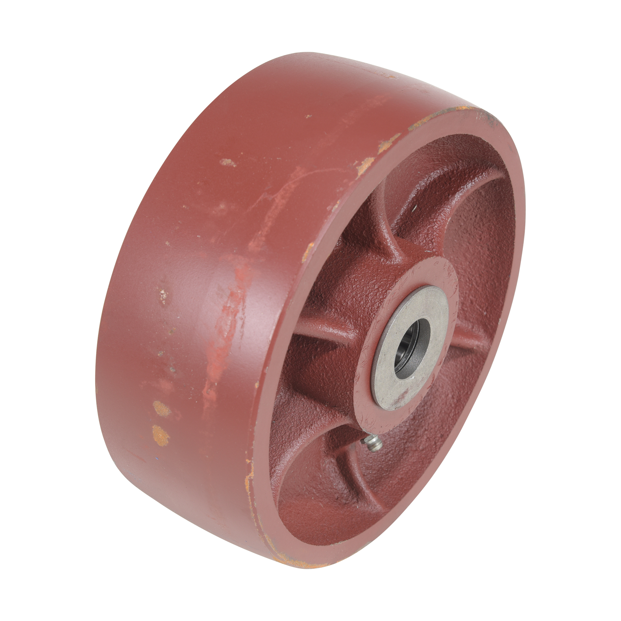 Vestil Ductile Steel Wheel - 8in. x 3in., 6000 Lb. Capacity, Maroon, Model# WHL-DS-8X3